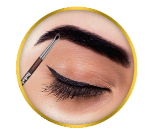 The logo of eyebrows henna and one of the brands of kirpal export overseas (KEO).